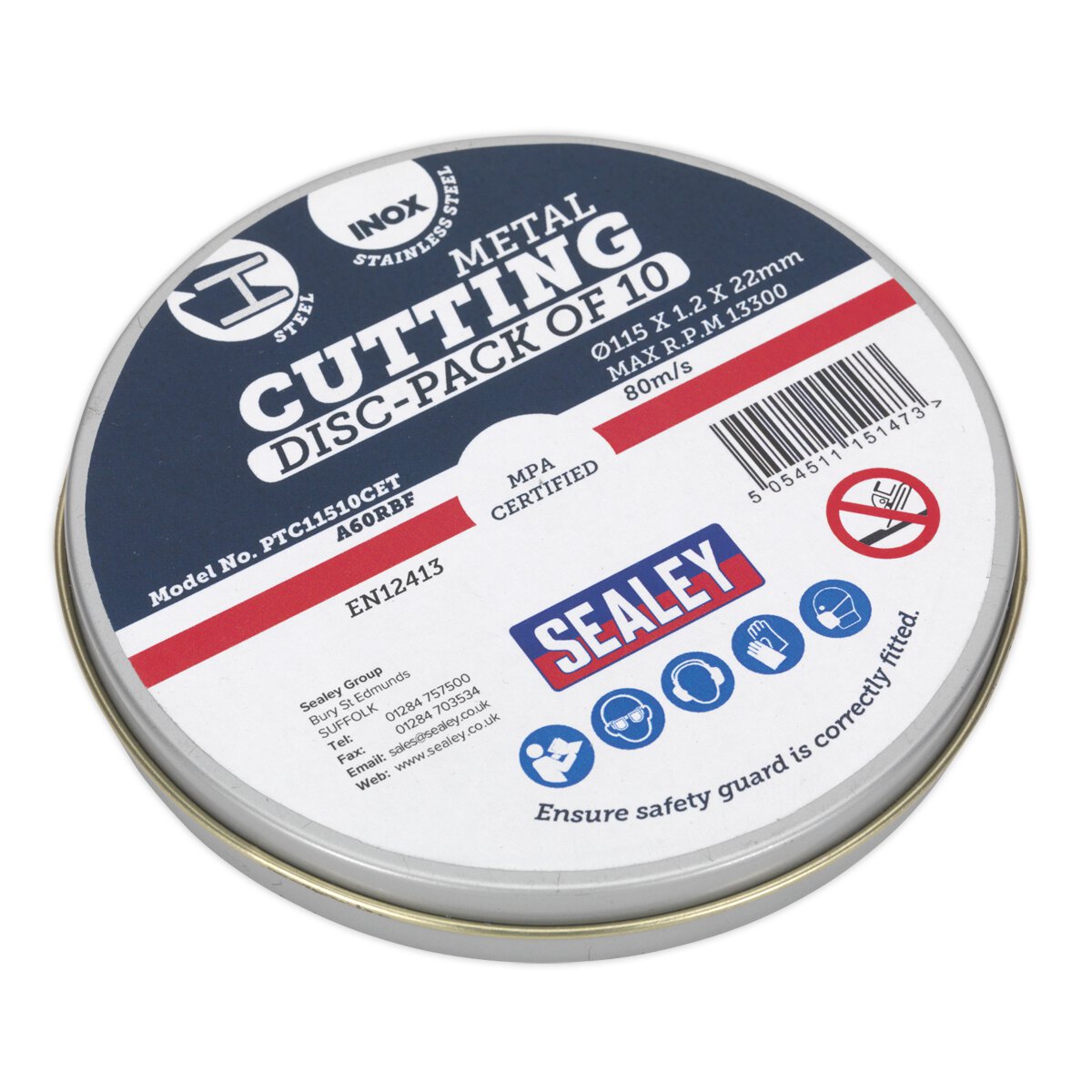 Cutting Disc 115 x 1.2mm 22mm Bore Pack of 10