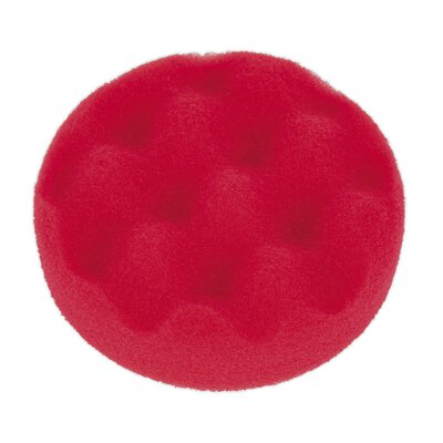 Buffing & Polishing Foam Head Hook-and-Loop Ø80 x 25mm Red/Ultra Soft