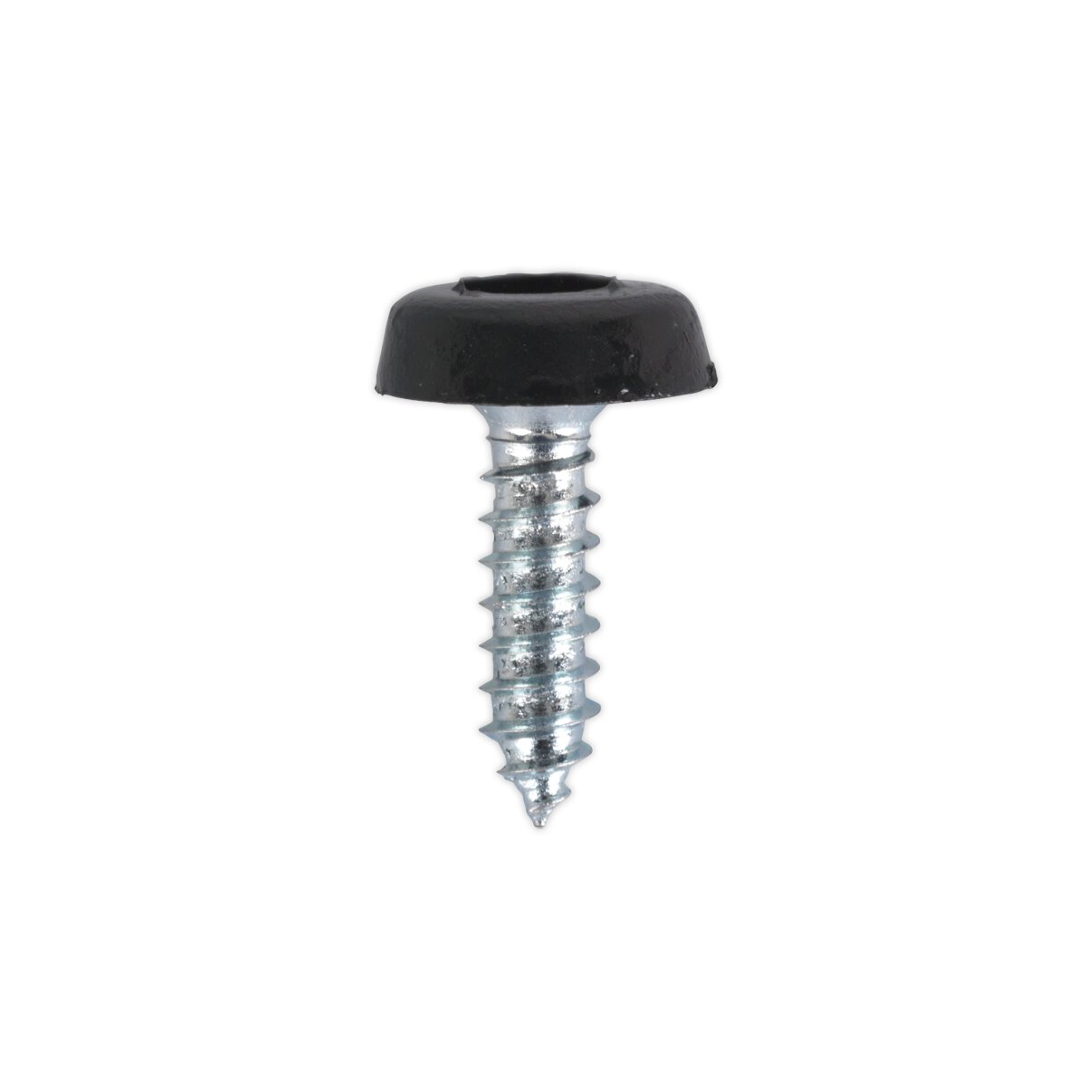 Numberplate Screw Plastic Enclosed Head 4.8 x 18mm Black Pack of 50