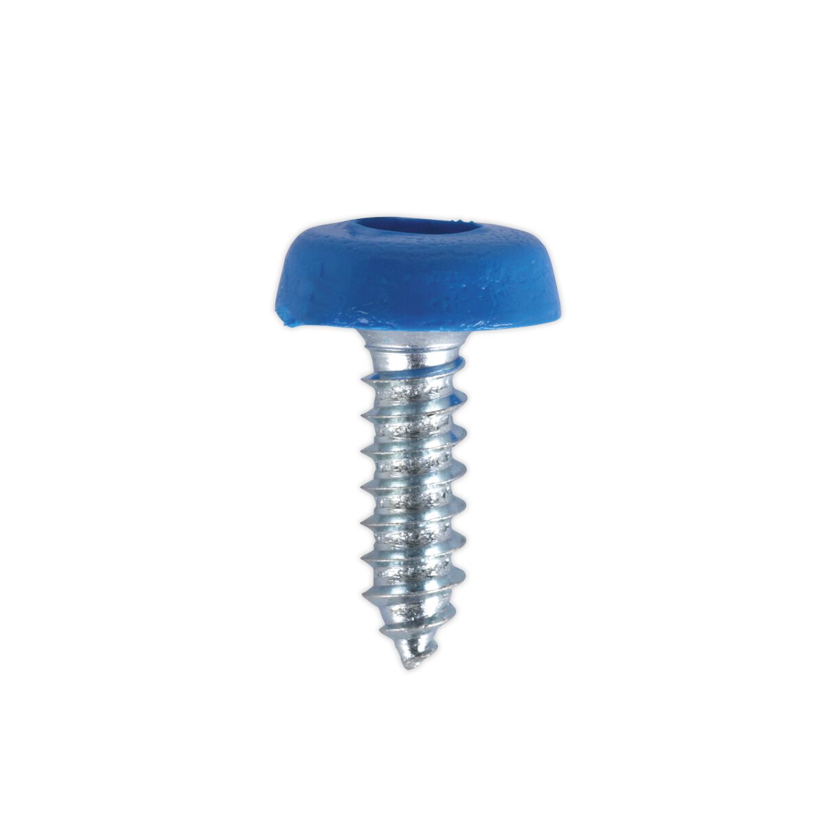 Numberplate Screw Plastic Enclosed Head 4.8 x 18mm Blue Pack of 50