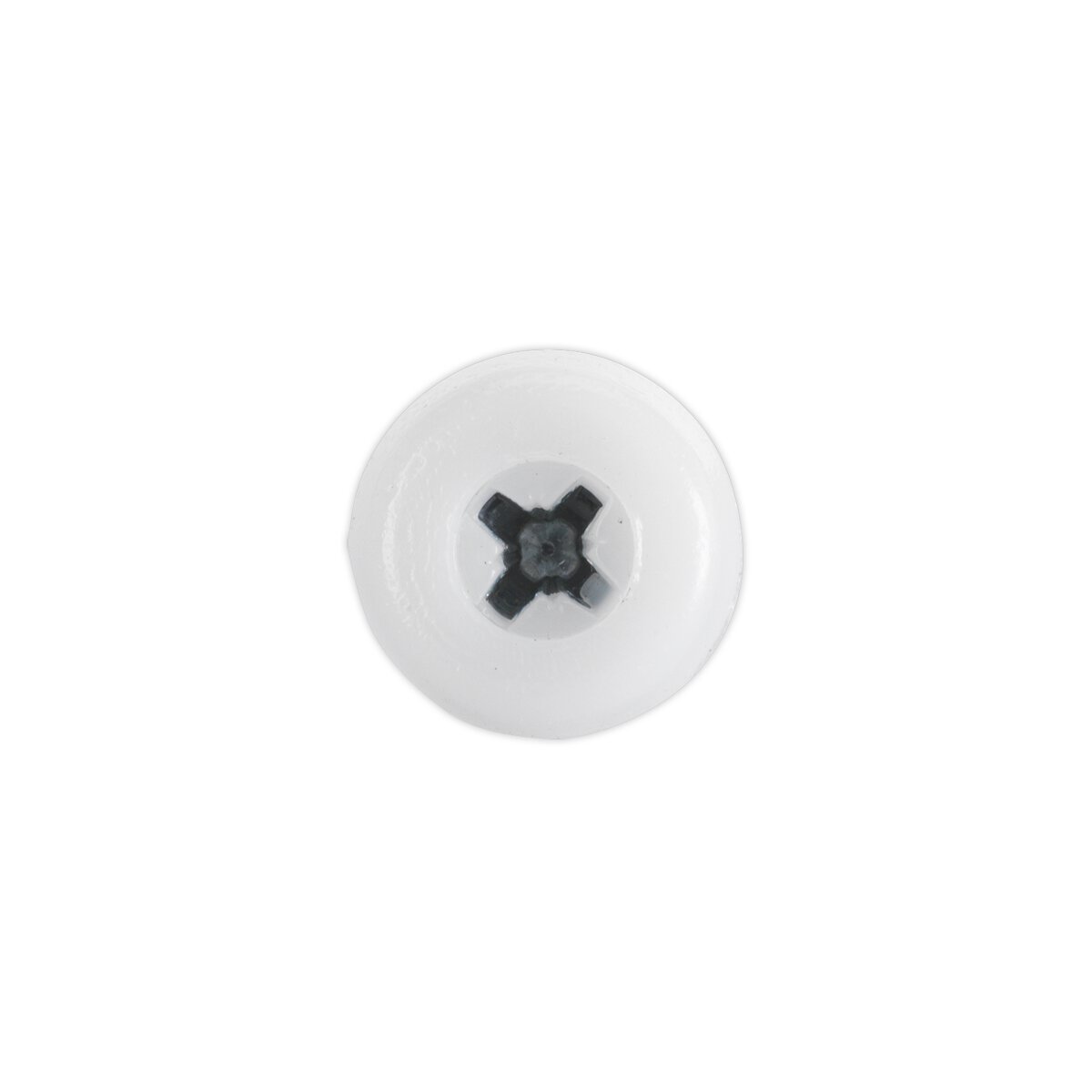 Numberplate Screw Plastic Enclosed Head 4.8 x 24mm White Pack of 50
