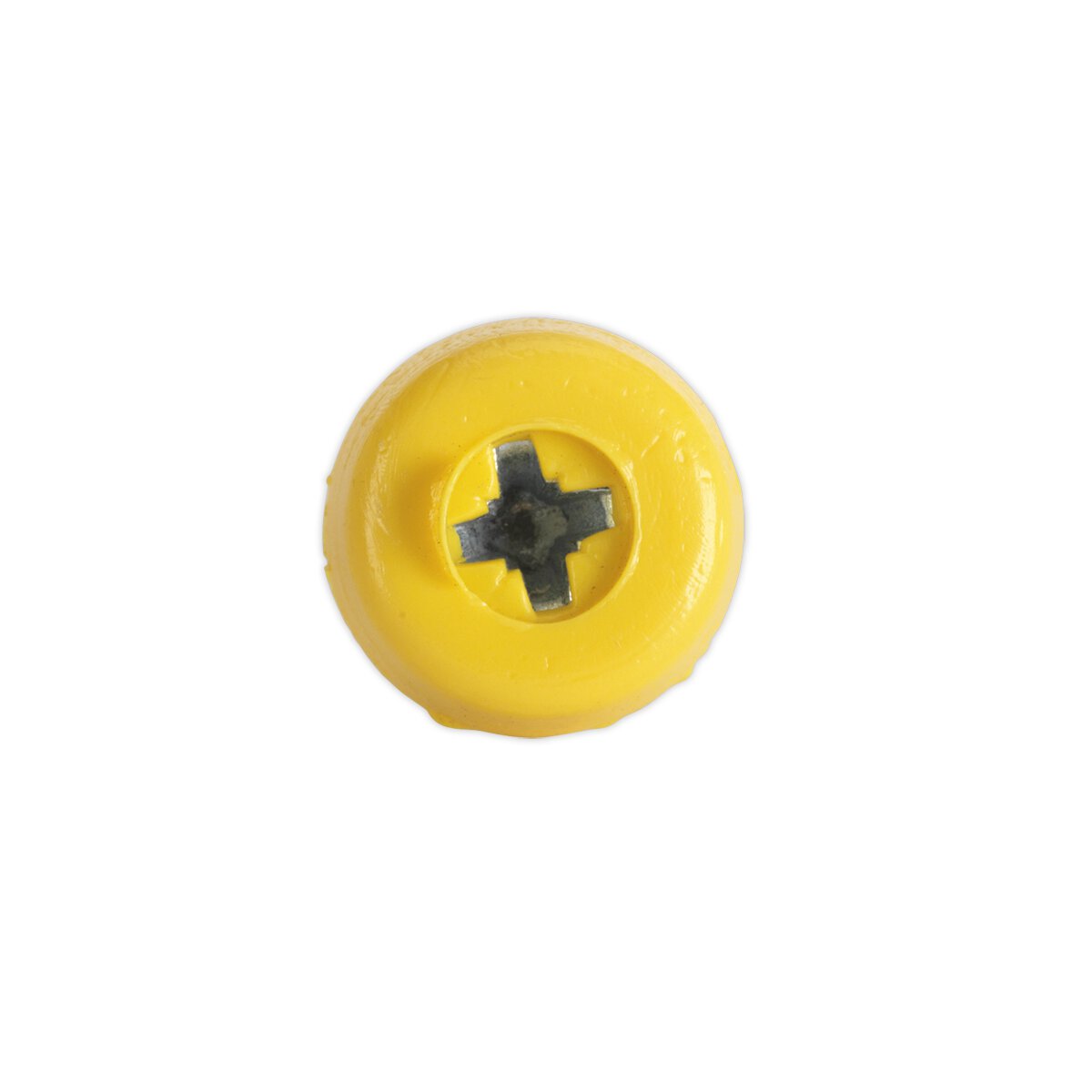 Numberplate Screw Plastic Enclosed Head 4.8 x 24mm Yellow Pack of 50