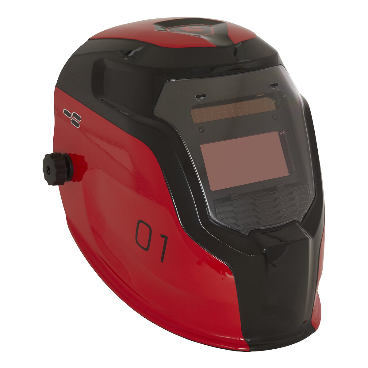 Auto Darkening Welding Helmet Shade 9-13 - Red