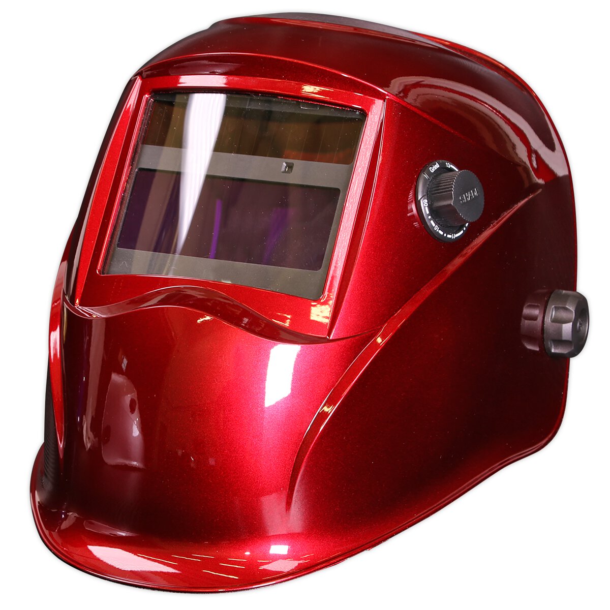 Welding Helmet Auto Darkening Shade 9-13 - Red