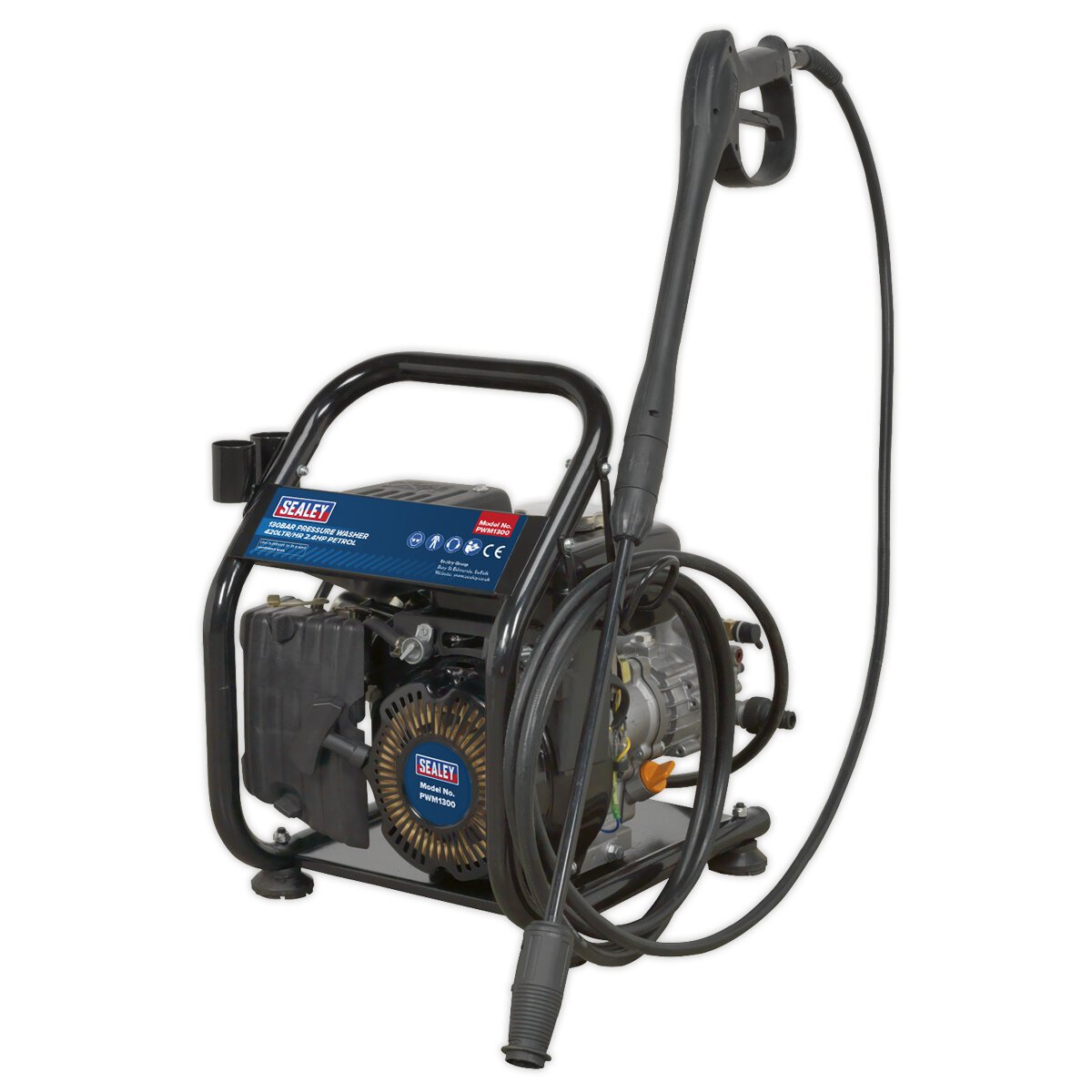 Pressure Washer 130bar 420L/hr 2.4hp Petrol