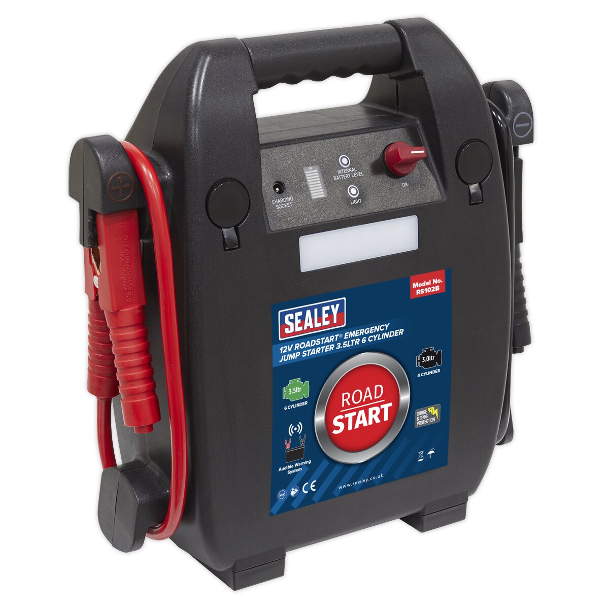RoadStart® Emergency Jump Starter 12V 3.5L 6 Cylinder