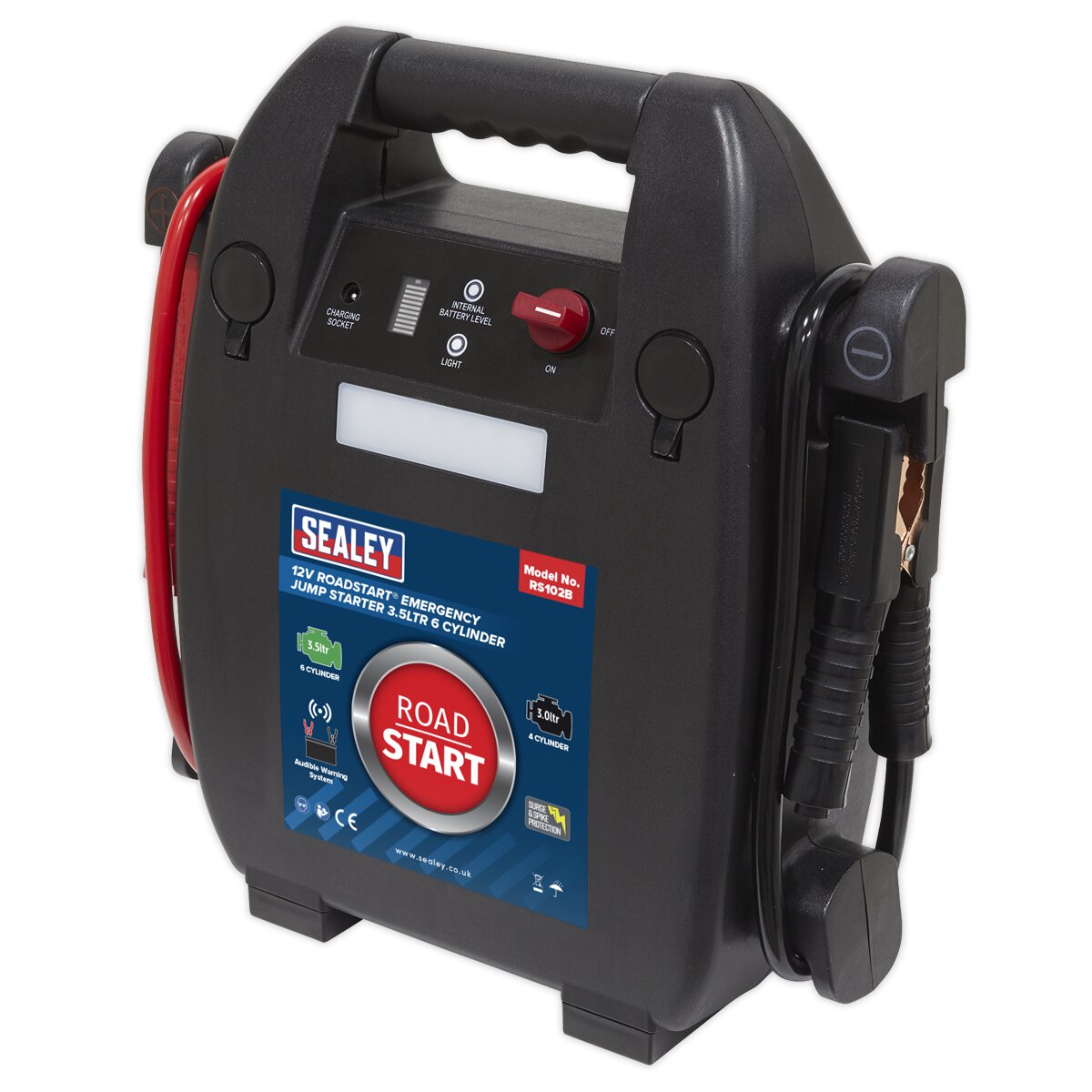 RoadStart® Emergency Jump Starter 12V 3.5L 6 Cylinder