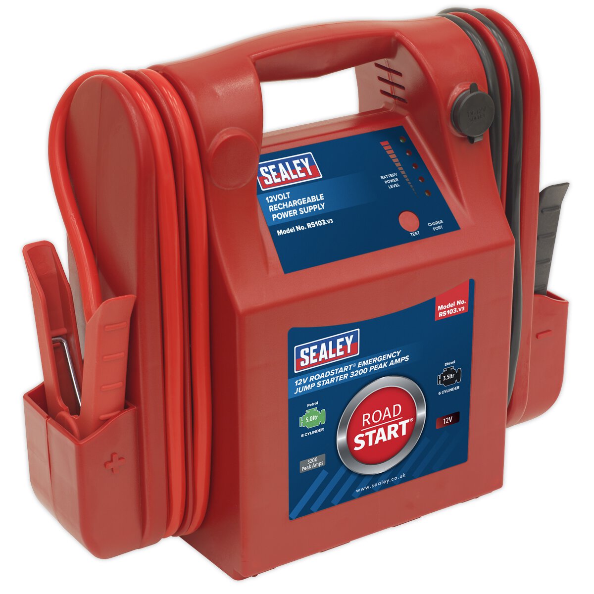 RoadStart® Emergency Jump Starter 12V 3200 Peak Amps