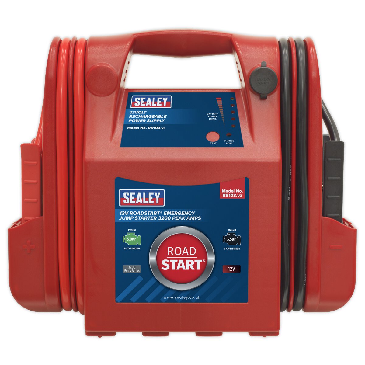 RoadStart® Emergency Jump Starter 12V 3200 Peak Amps