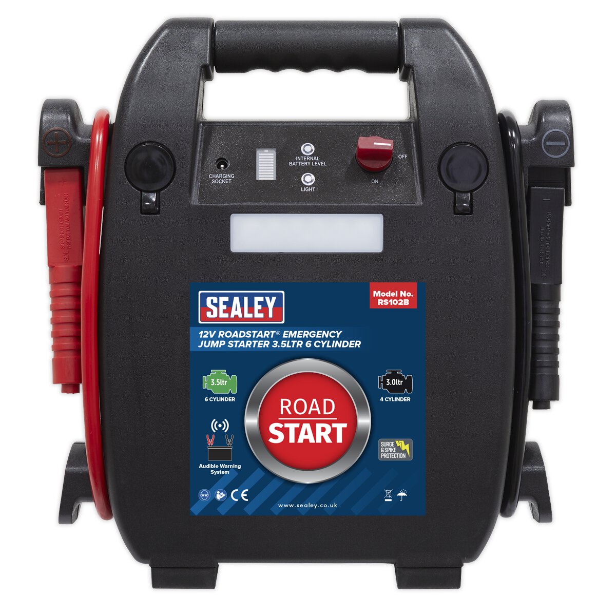 RoadStart® Emergency Jump Starter 12/24V 6L 8 Cylinder