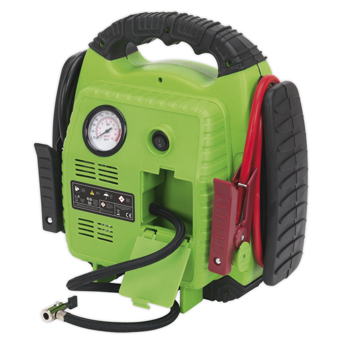 RoadStart® Emergency Jump Starter with Air Compressor 12V 900 Peak Amps