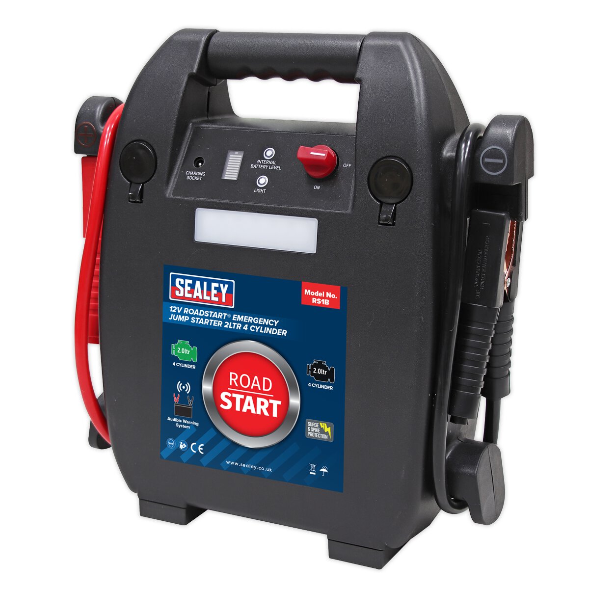 RoadStart® Emergency Jump Starter 12V 2L 4 Cylinder