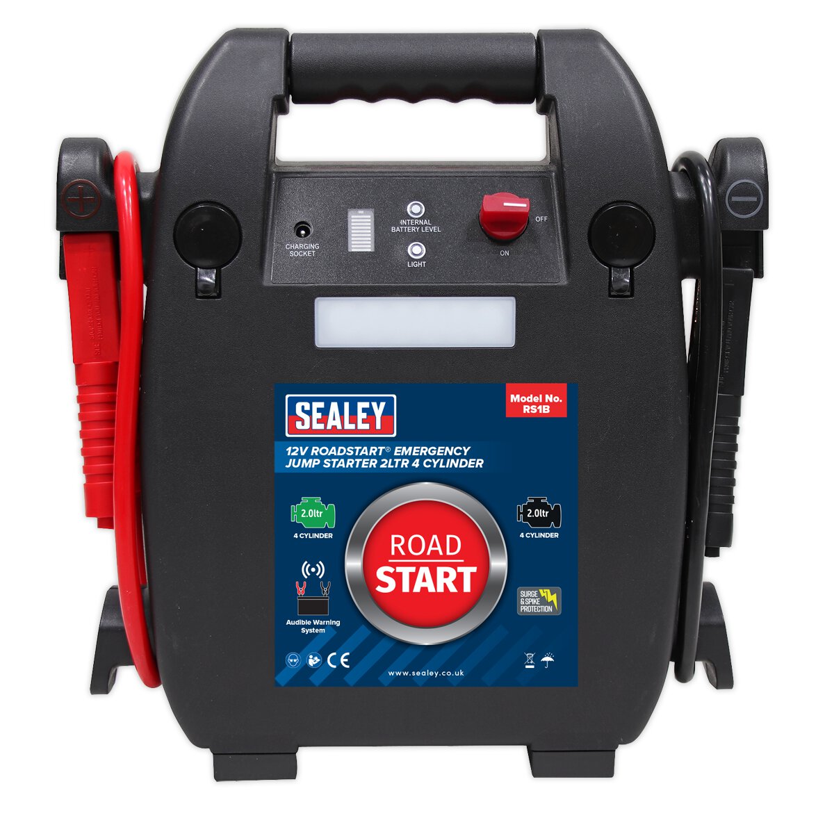 RoadStart® Emergency Jump Starter 12V 2L 4 Cylinder