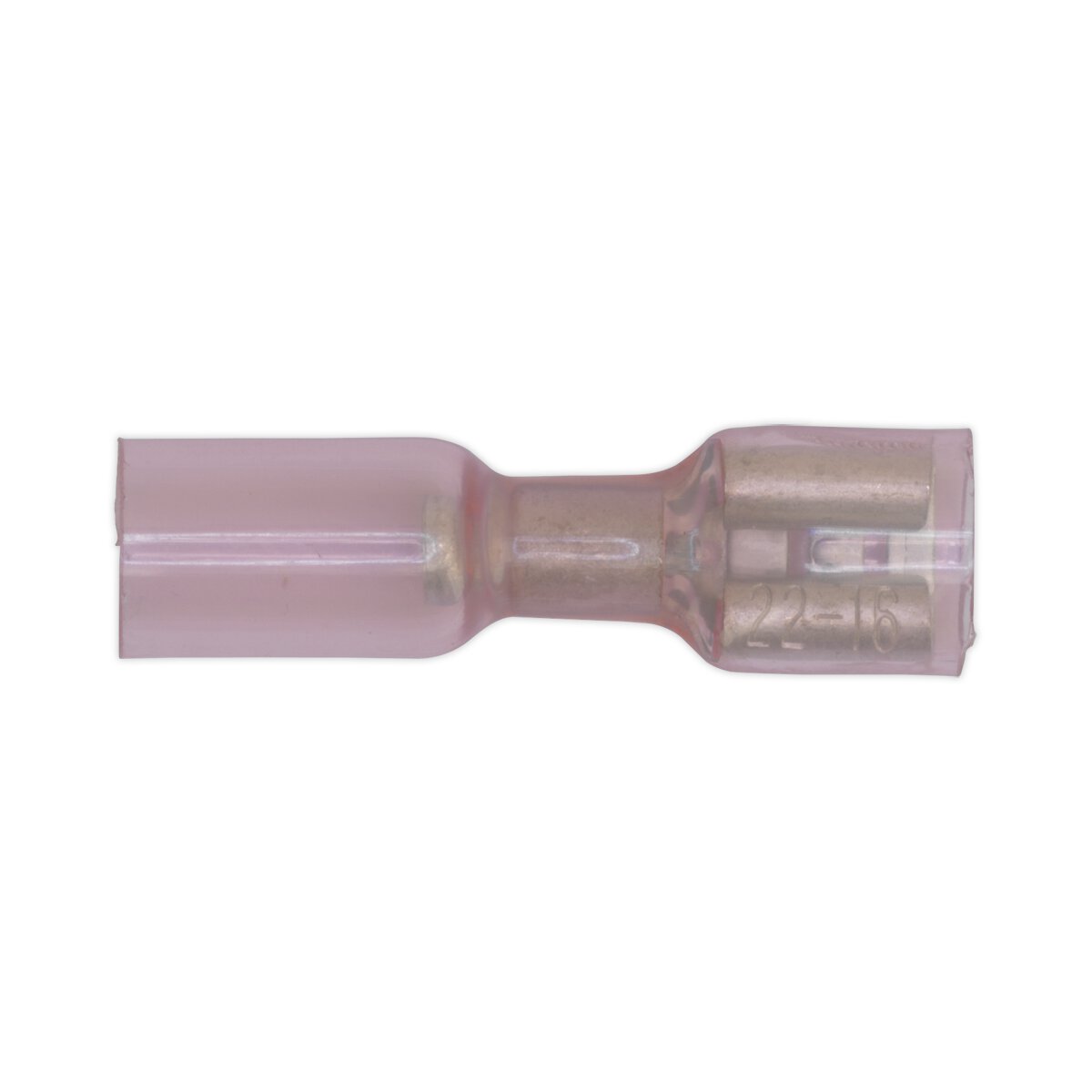 Heat Shrink Push-On Terminal 6.4mm Female Red Pack of 25