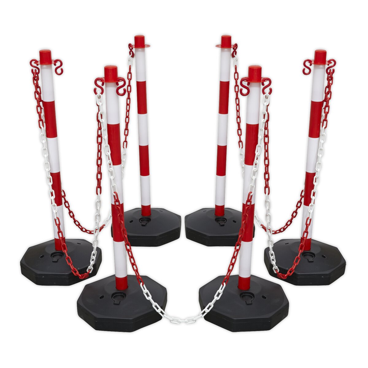 Red/White Post & Chain Kit 25m