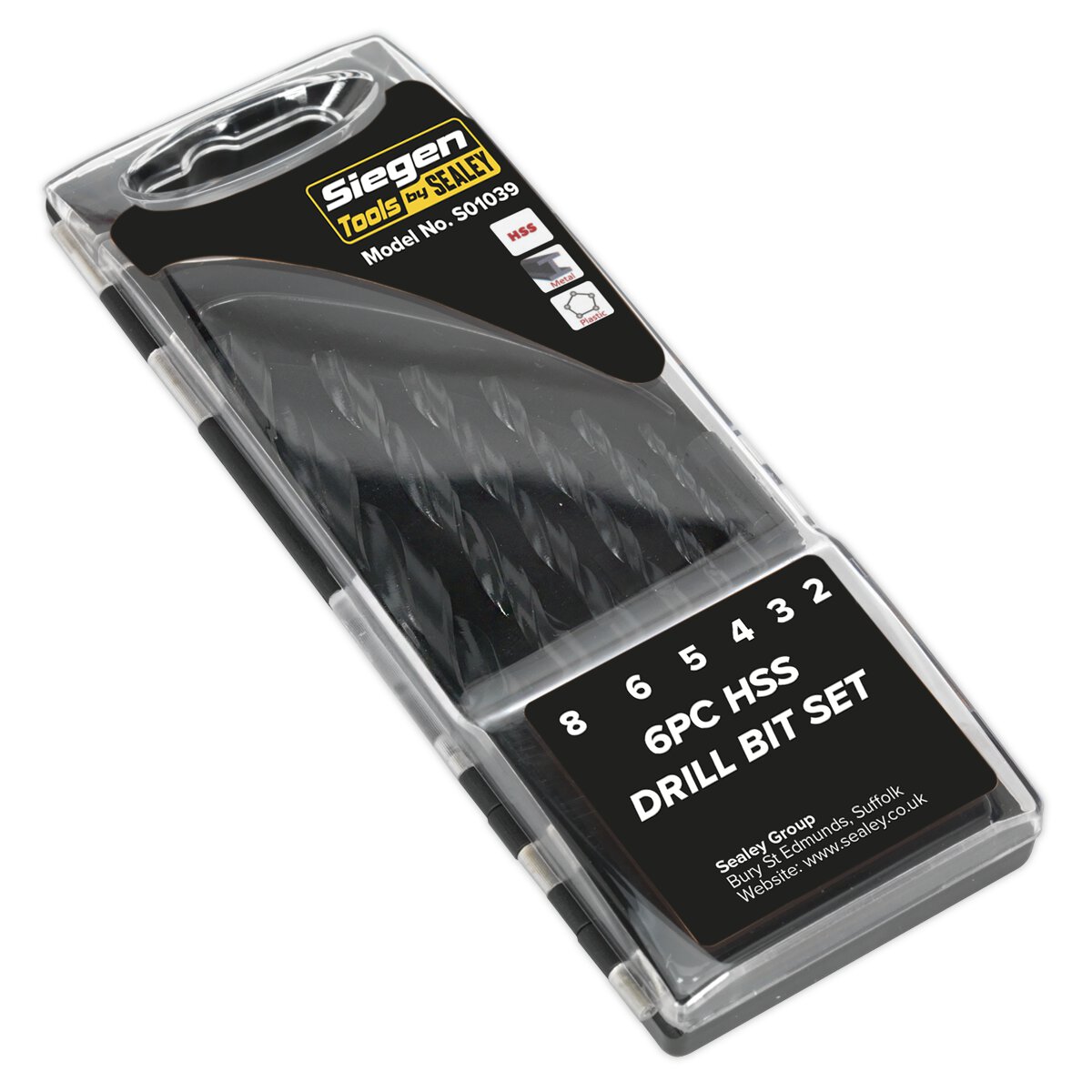 HSS Drill Bit Set 6pc DIN 338