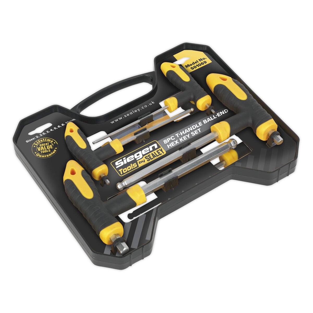 T-Handle Ball-End Hex Key Set 8pc