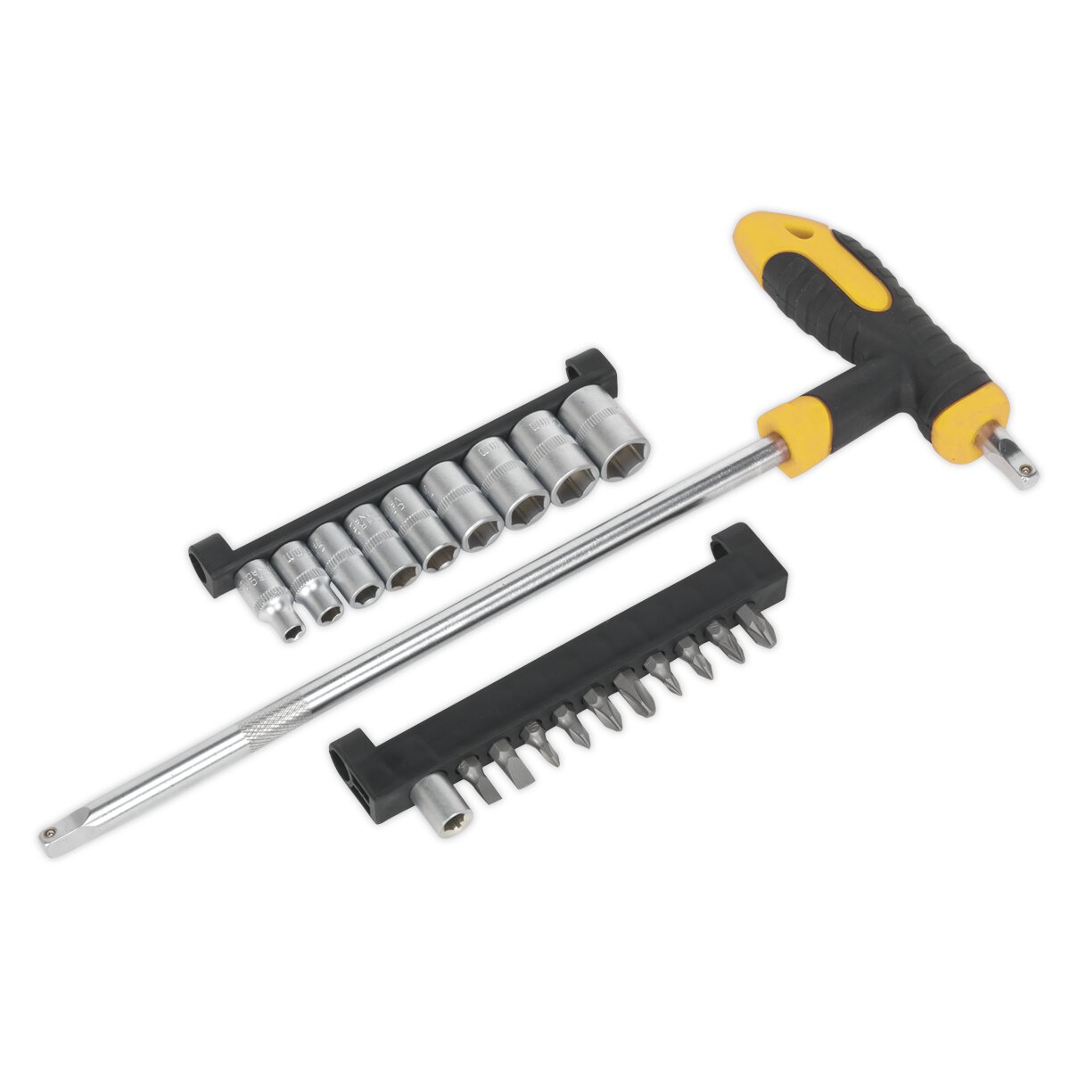 T-Handle Socket & Bit Set 21pc 1/4"Sq Drive
