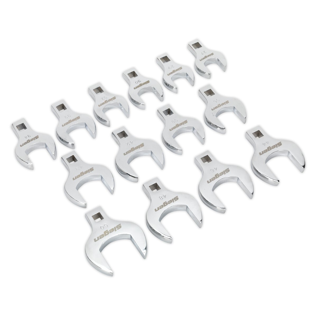Crow's Foot Open End Spanner Set 14pc 1/2"Sq Drive Metric