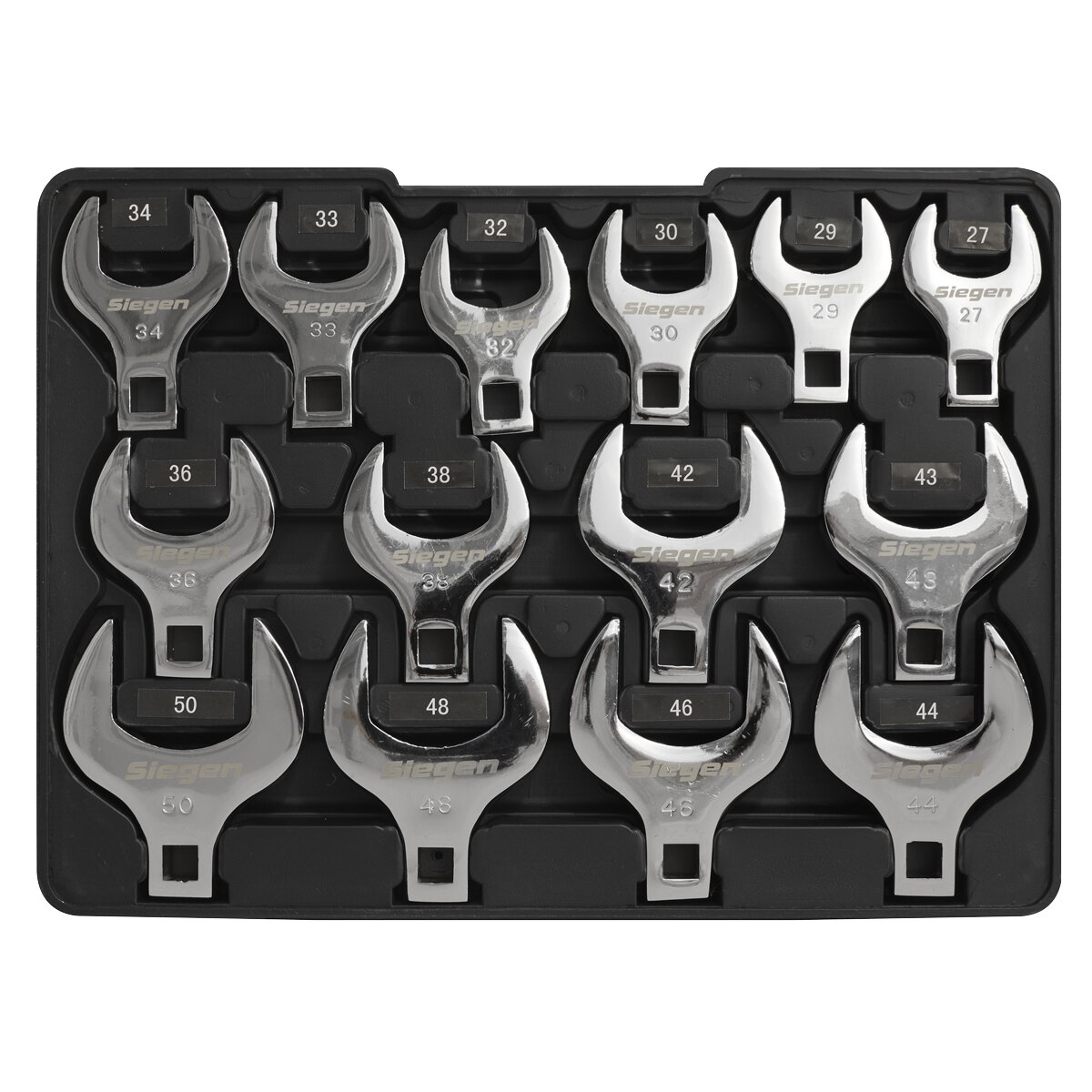 Crow's Foot Open End Spanner Set 14pc 1/2"Sq Drive Metric
