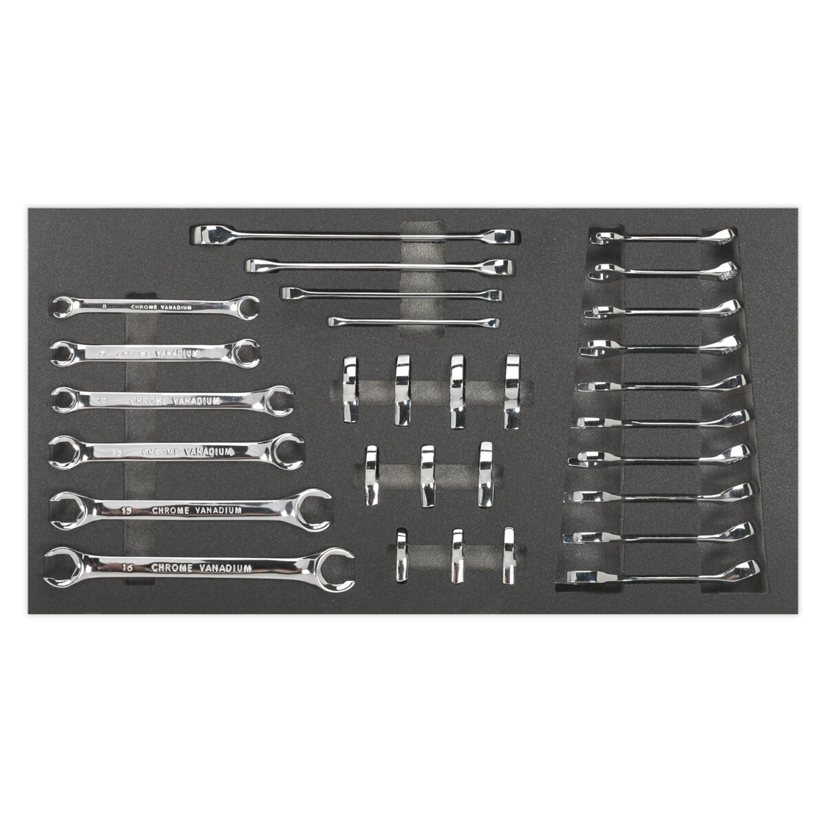 Tool Tray with Specialised Spanner Set 30pc - Metric