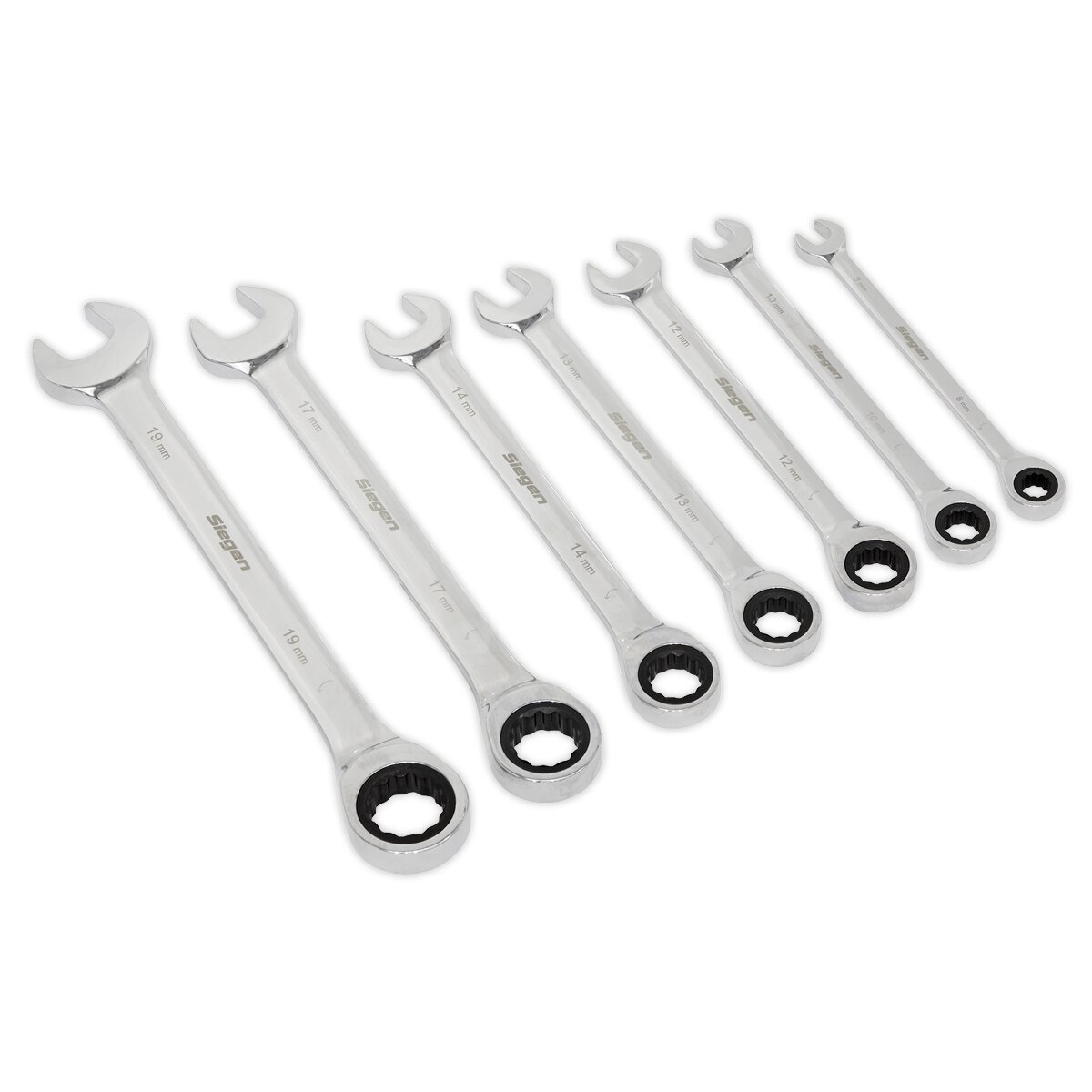 Ratchet Combination Spanner Set 7pc Metric
