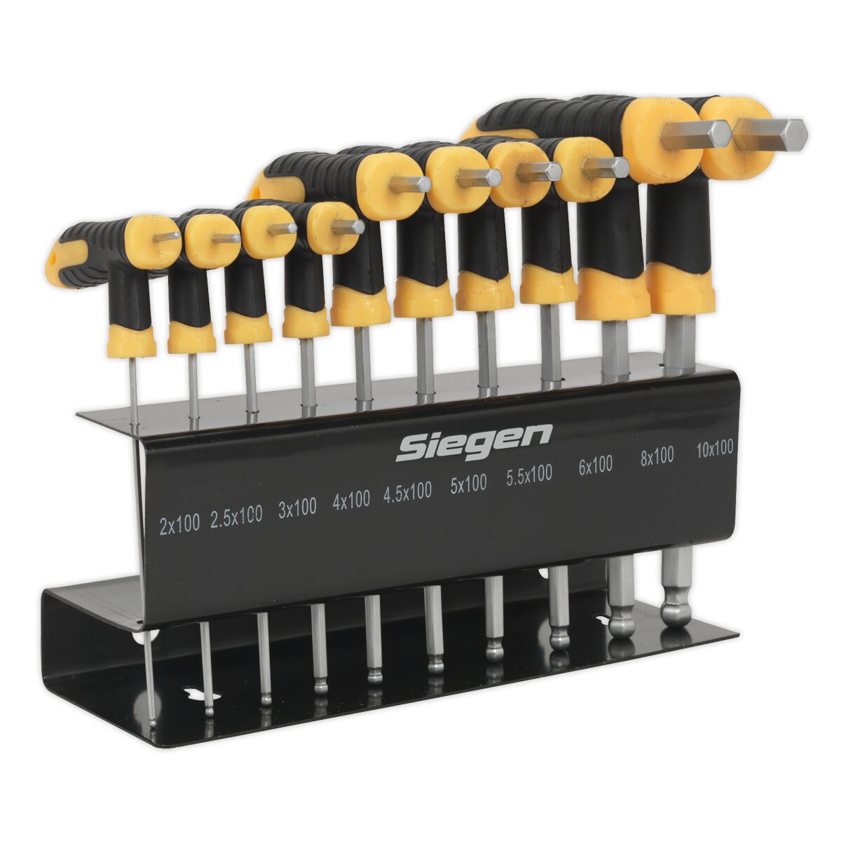 Ball-End Hex Key Set 10pc T-Handle Metric