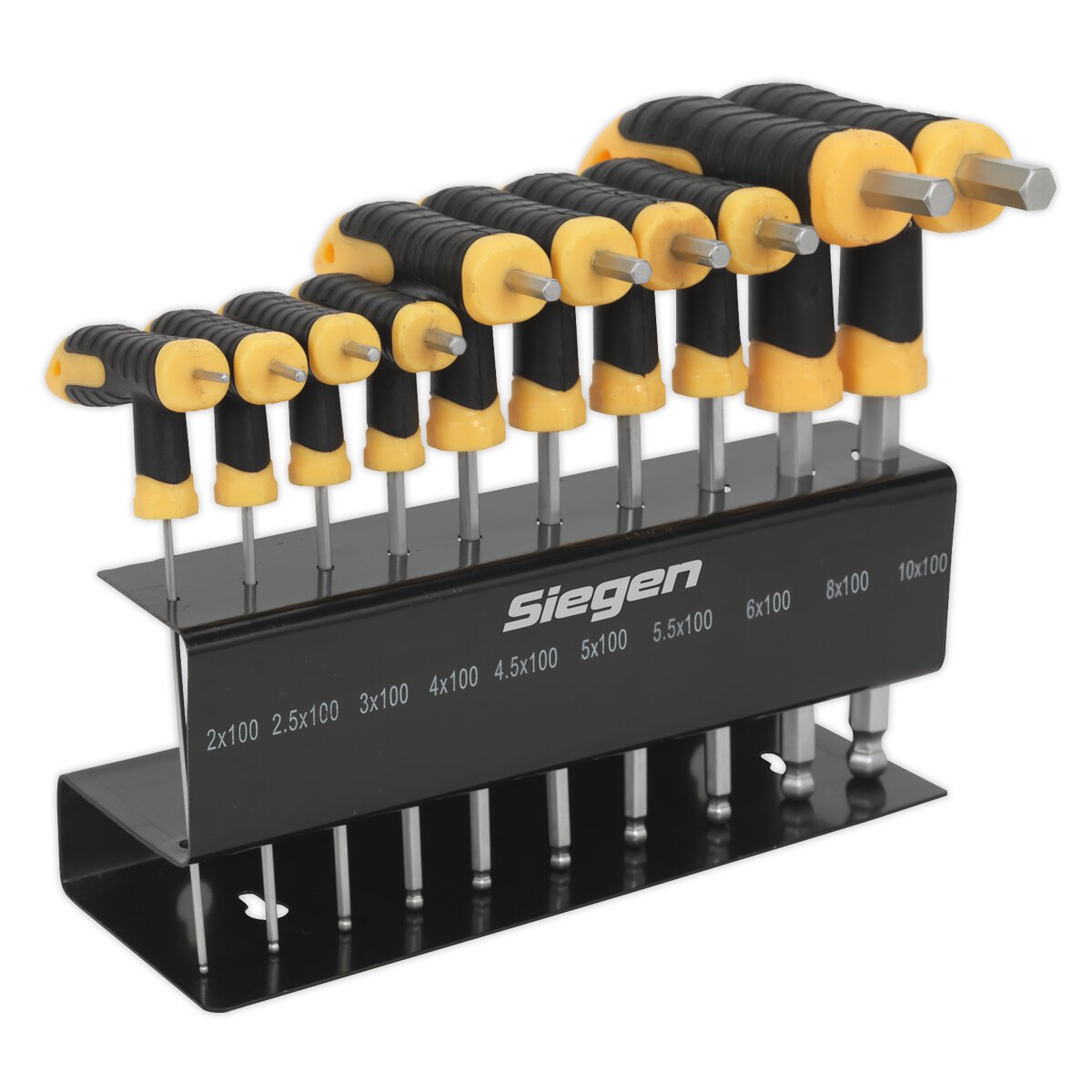 Ball-End Hex Key Set 10pc T-Handle Metric