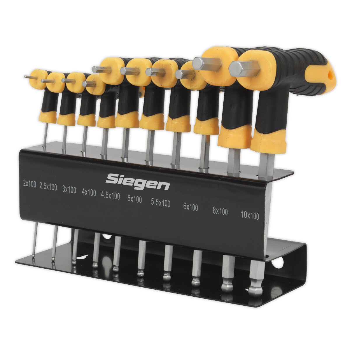 Ball-End Hex Key Set 10pc T-Handle Metric