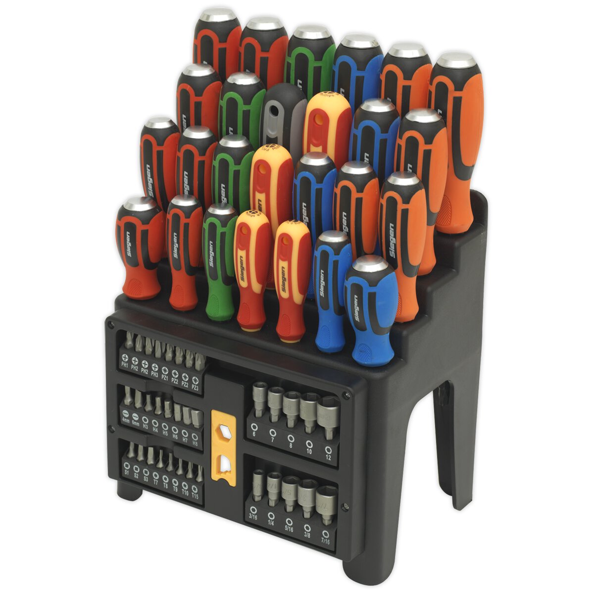 Hammer-Thru Screwdriver, Bit & Nut Driver Set 61pc