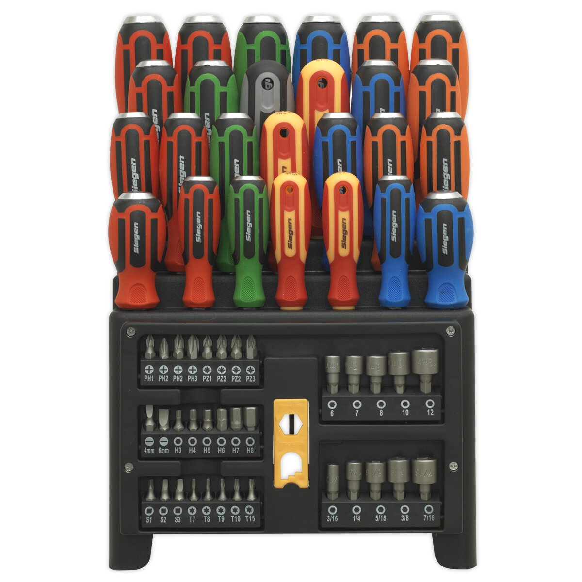 Hammer-Thru Screwdriver, Bit & Nut Driver Set 61pc