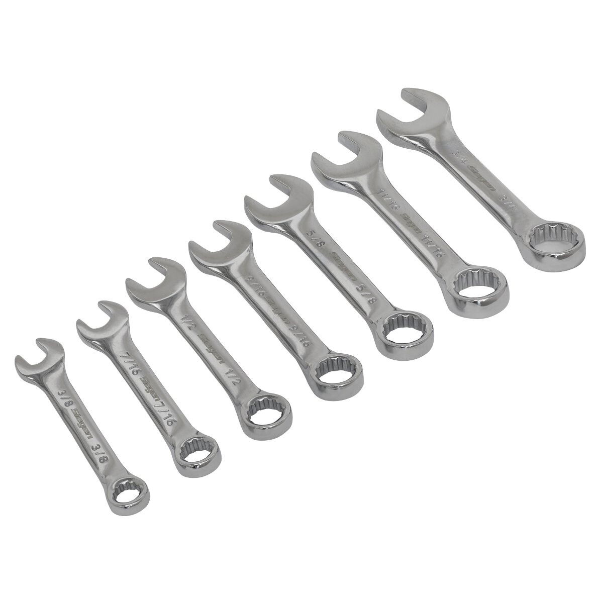 Combination Spanner Set 7pc Stubby Imperial