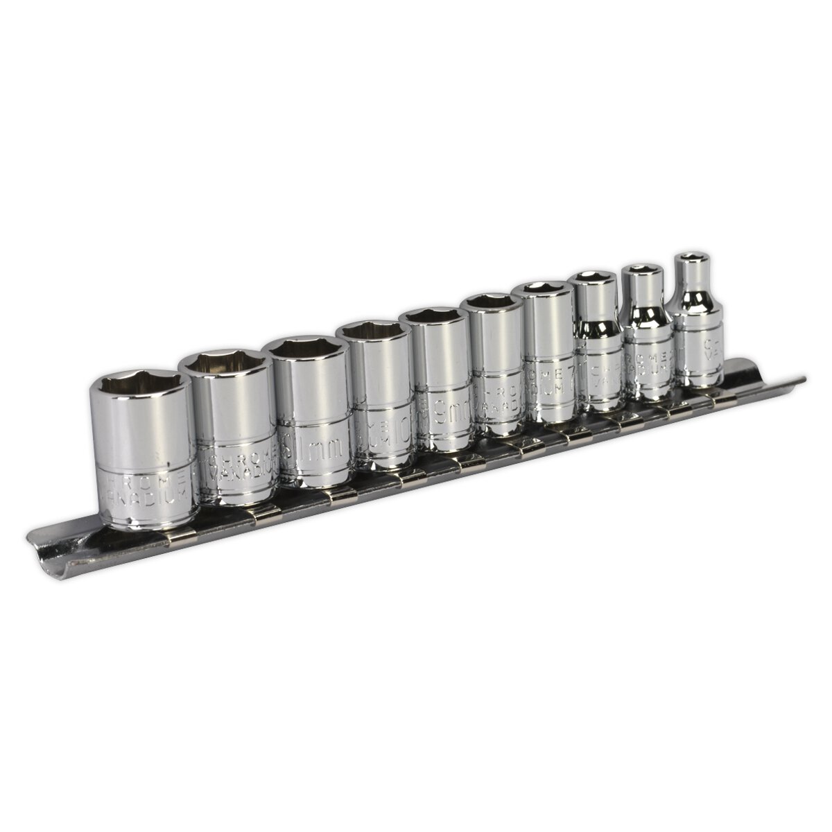 Socket Set 10pc 1/4"Sq Drive 6pt WallDrive® Metric