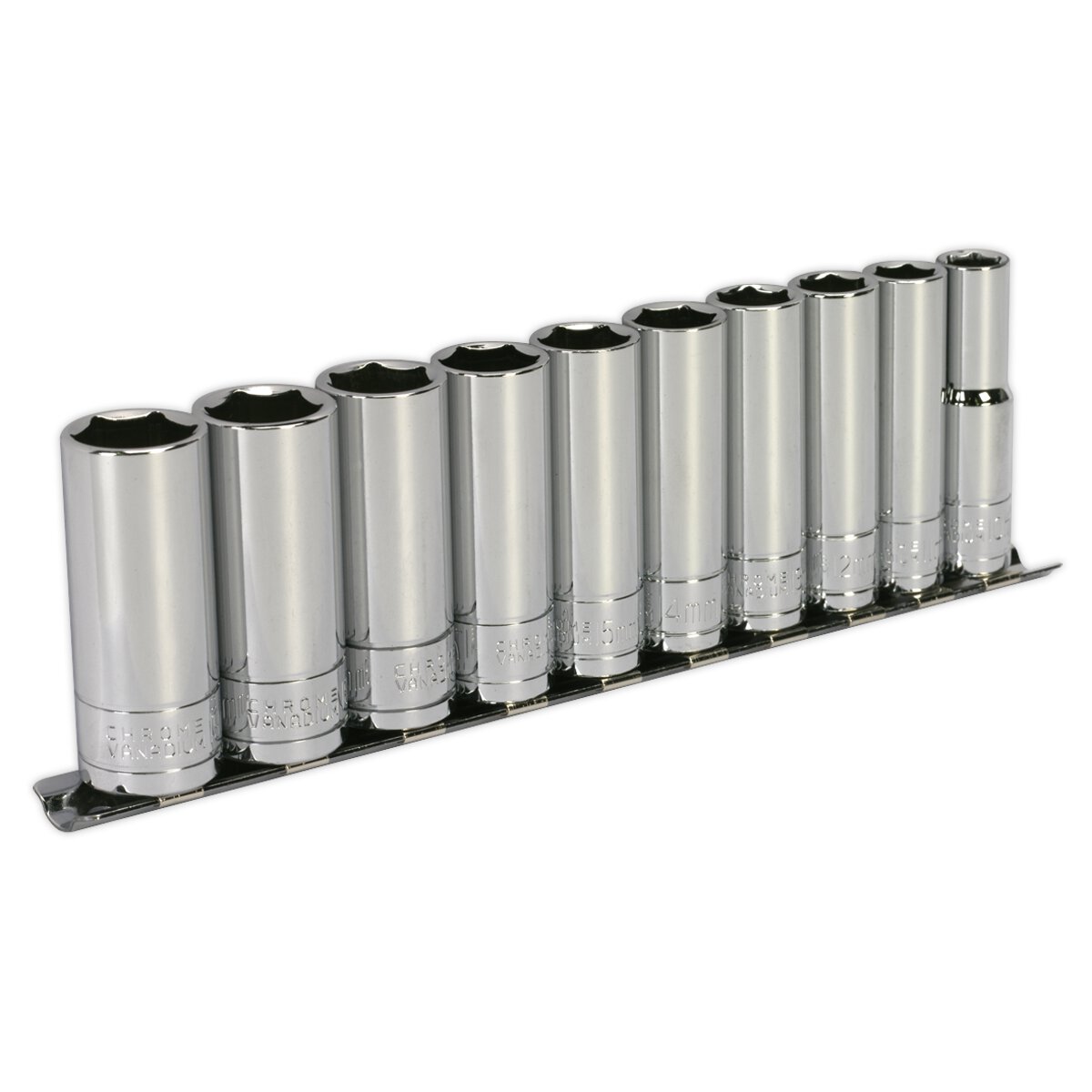 Socket Set 10pc 3/8"Sq Drive 6pt Deep WallDrive® Metric