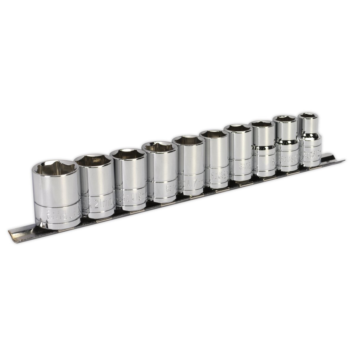 Socket Set 10pc 1/2"Sq Drive 6pt WallDrive® Metric