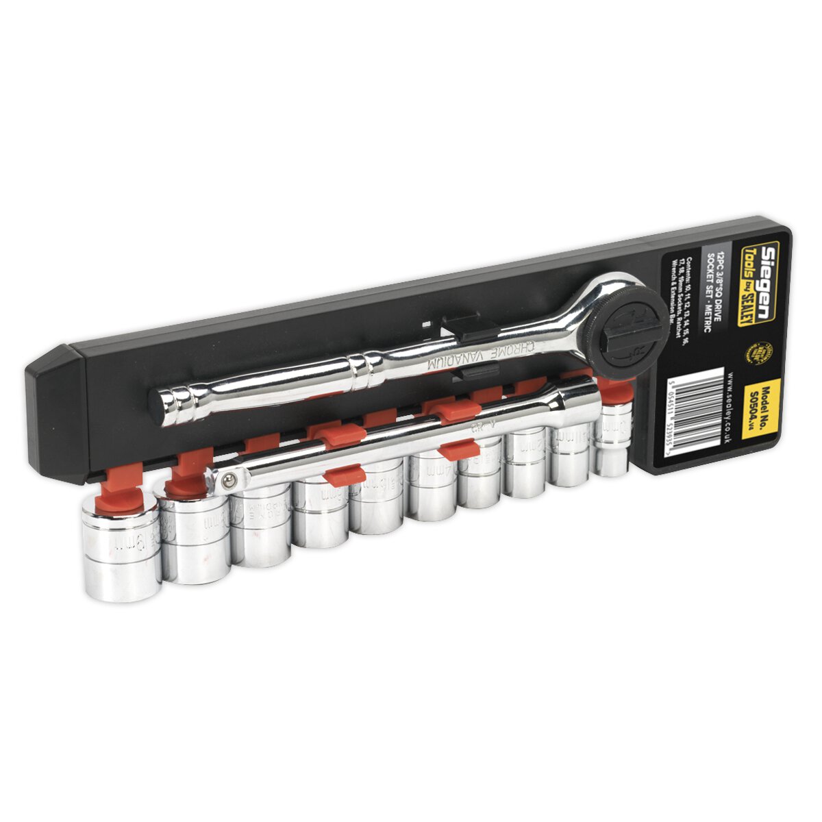 Socket Set 12pc 3/8"Sq Drive 6pt WallDrive® Metric