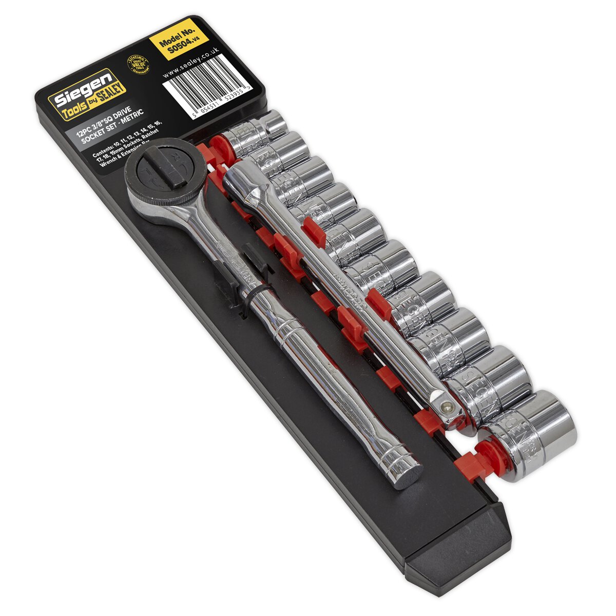 Socket Set 12pc 3/8"Sq Drive 6pt WallDrive® Metric