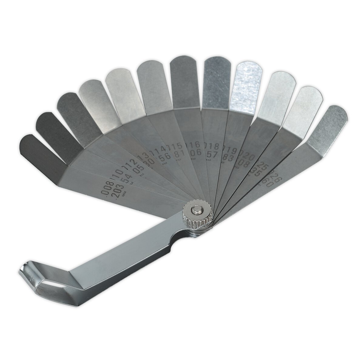 Feeler Gauge 12 Blade Offset - Dual Marked