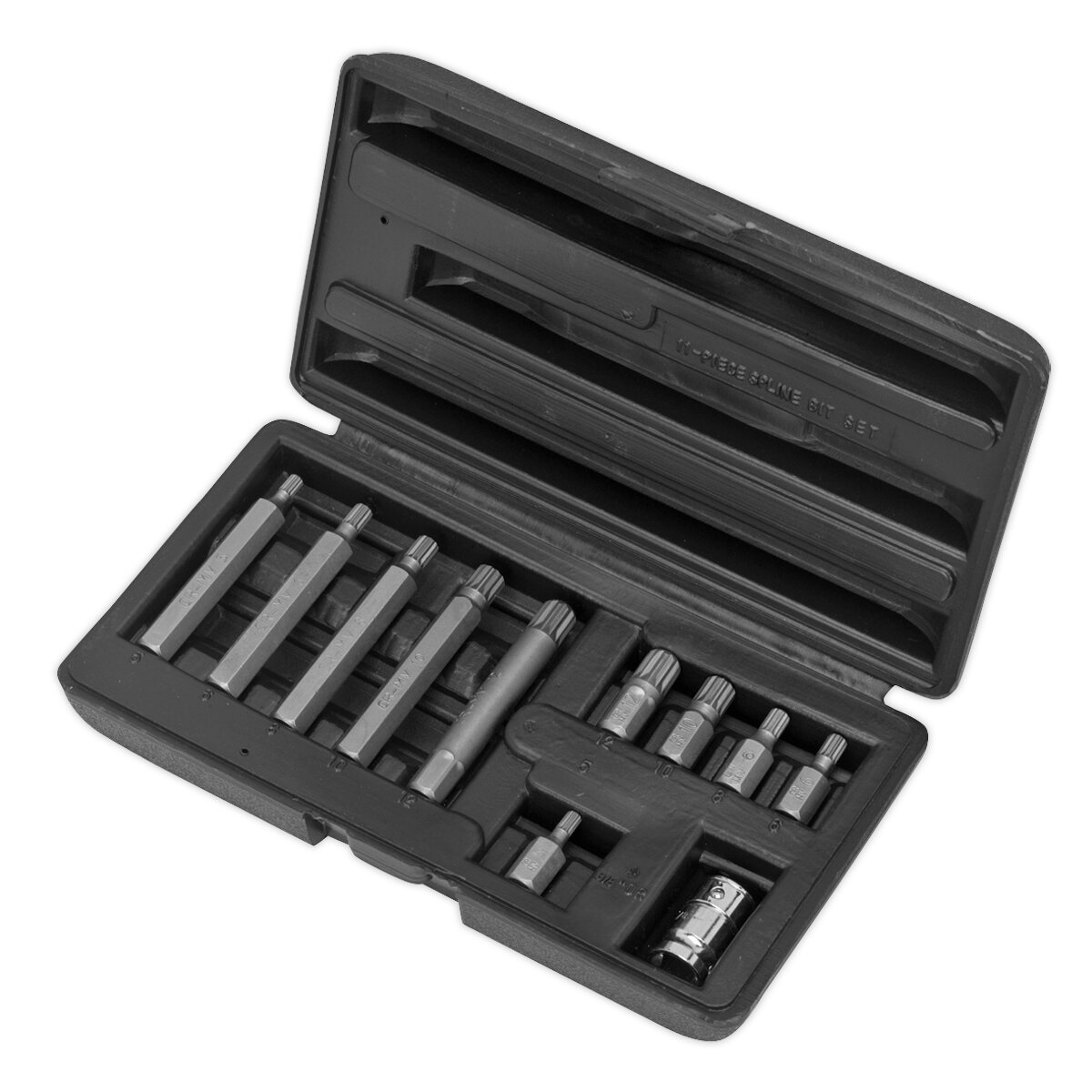 Spline Bit & Holder Set 11pc - 3/8"Sq Drive