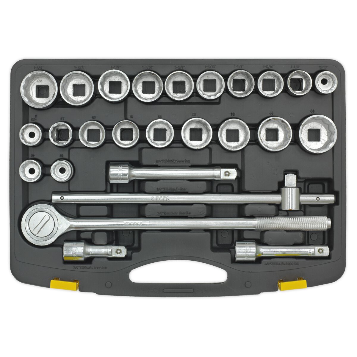 Socket Set 26pc 3/4"Sq Drive 12pt Metric/Imperial