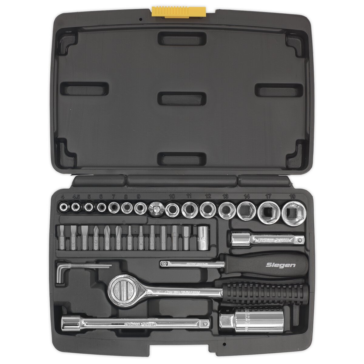 Socket Set 37pc 1/4" & 3/8"Sq Drive 6pt Metric