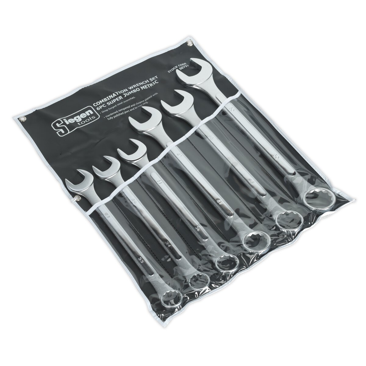 Combination Spanner Set 6pc Super Jumbo Metric