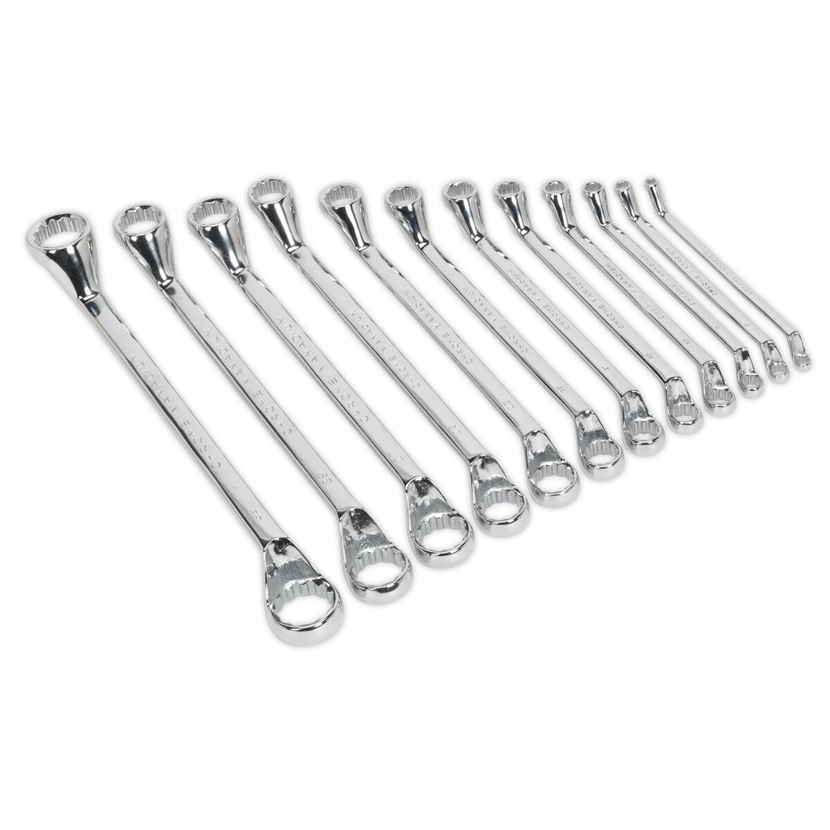 Deep Offset Ring Spanner Set 12pc Metric
