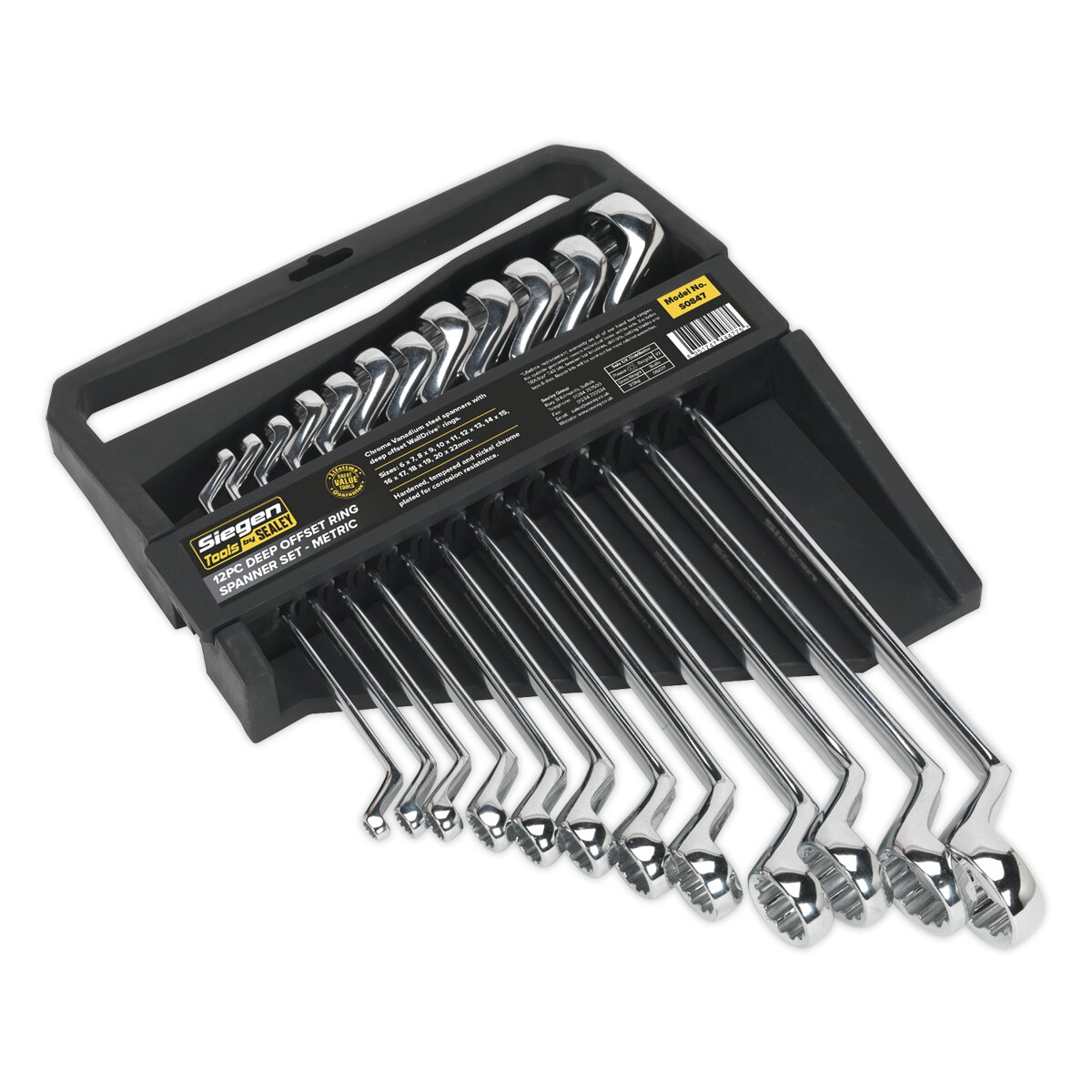 Deep Offset Ring Spanner Set 12pc Metric