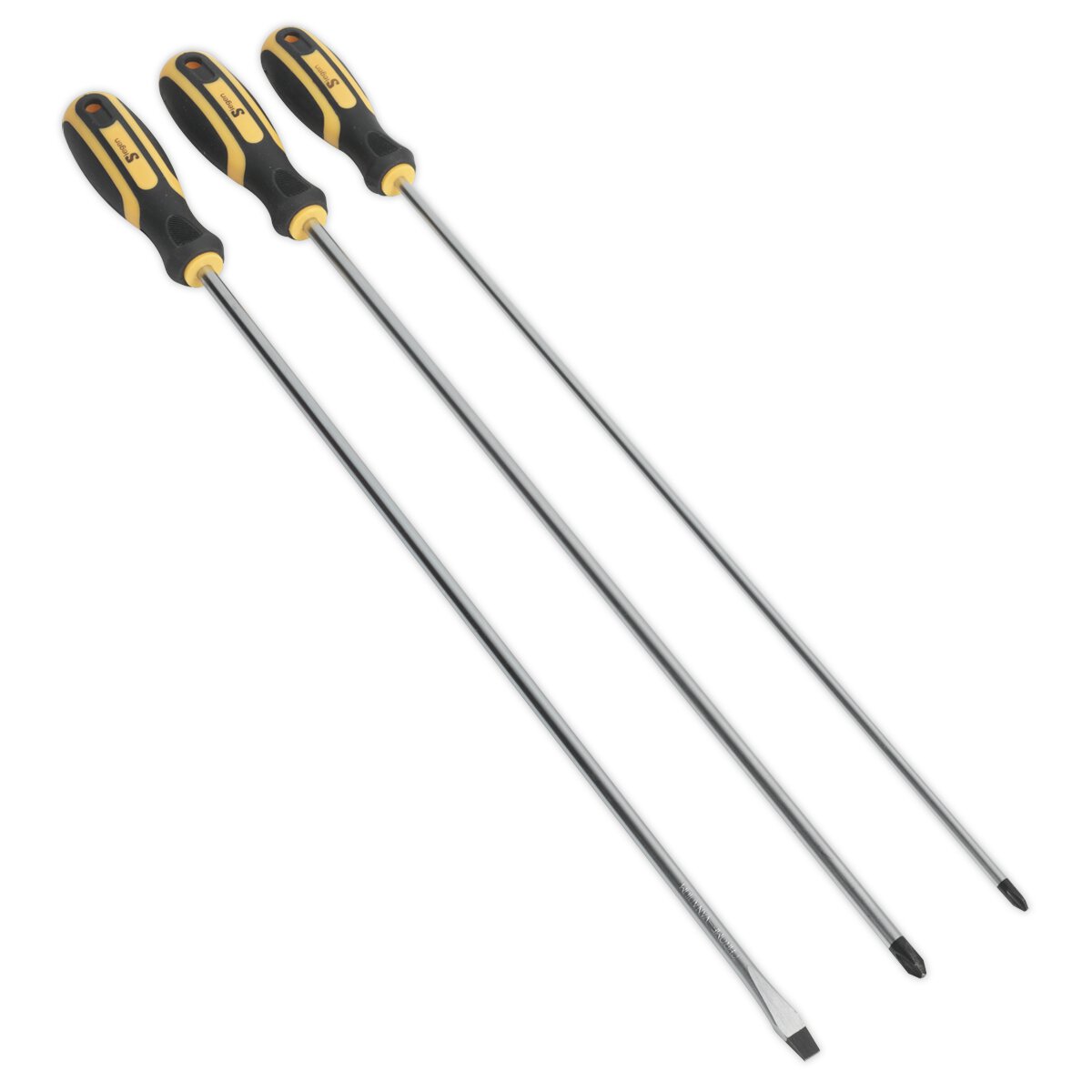 Screwdriver Set 3pc Extra Long
