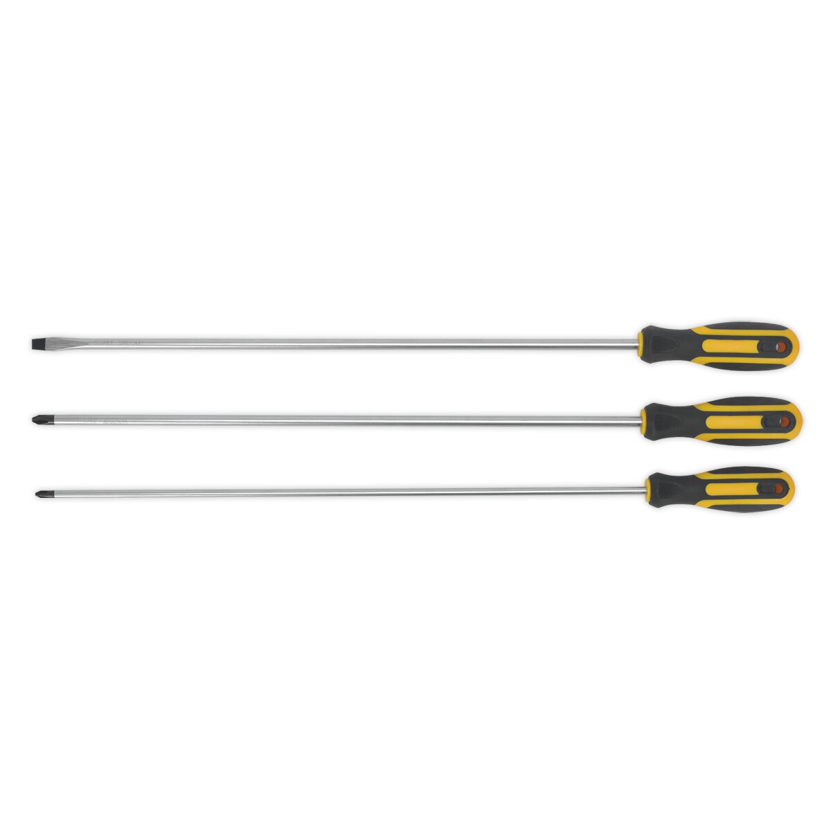Screwdriver Set 3pc Extra Long