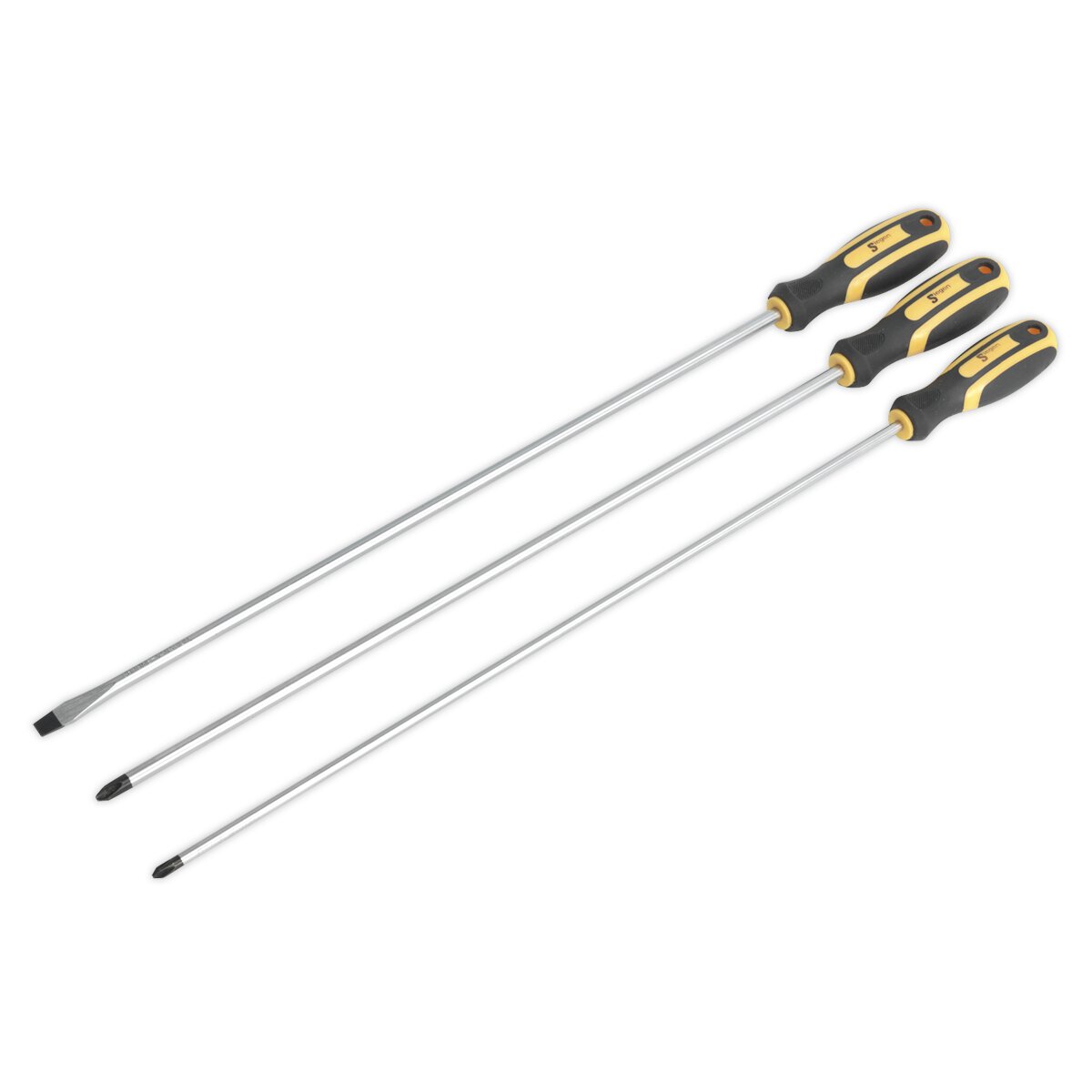 Screwdriver Set 3pc Extra Long