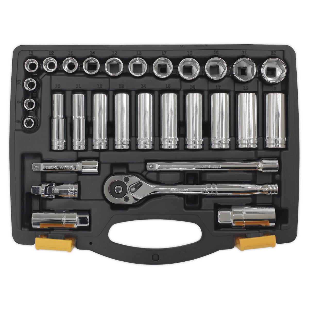 Socket Set 30pc 3/8"Sq Drive 6pt WallDrive® Metric