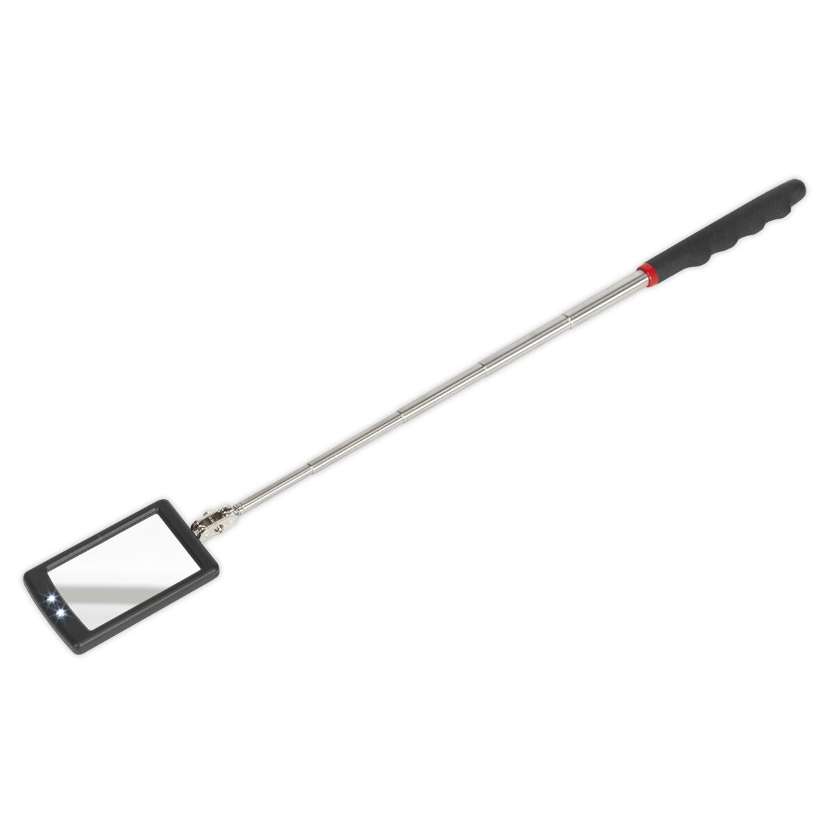 Telescopic Inspection Mirror 65 x 40mm with 2 LEDs