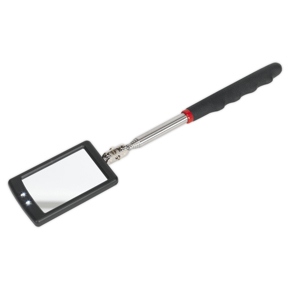 Telescopic Inspection Mirror 65 x 40mm with 2 LEDs